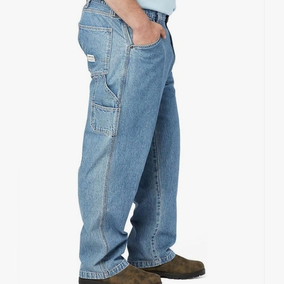 Levi Strauss Signature Men's Big & Tall Carpenter Jeans, Light Indigo, W52 X 30L - Picture 2 of 14
